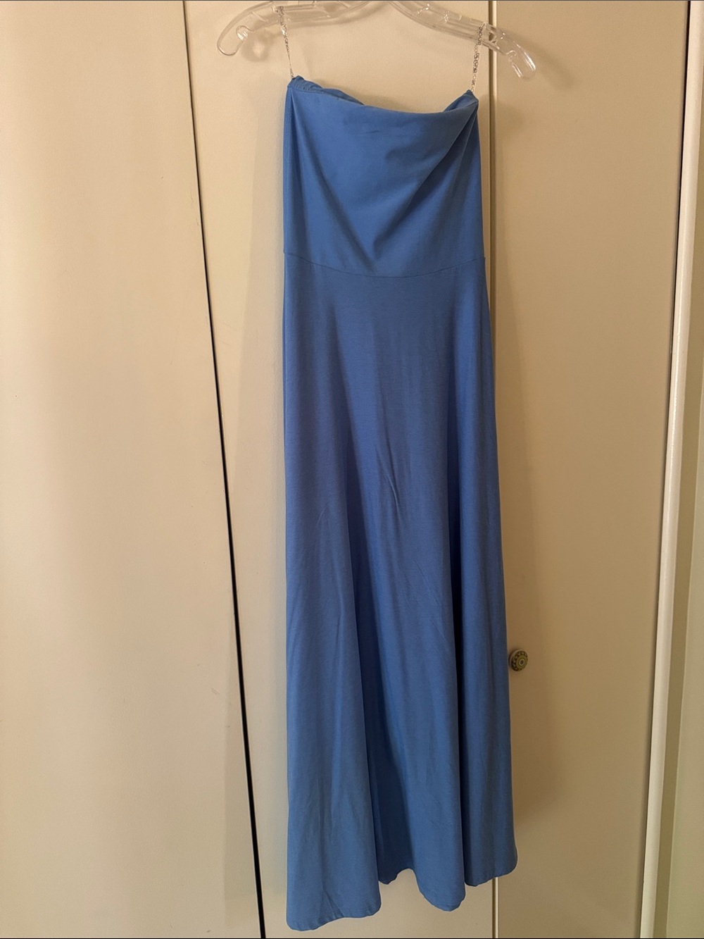 Beyond Yoga Strapless Blue Maxi Dress - Super Soft stretch fabric